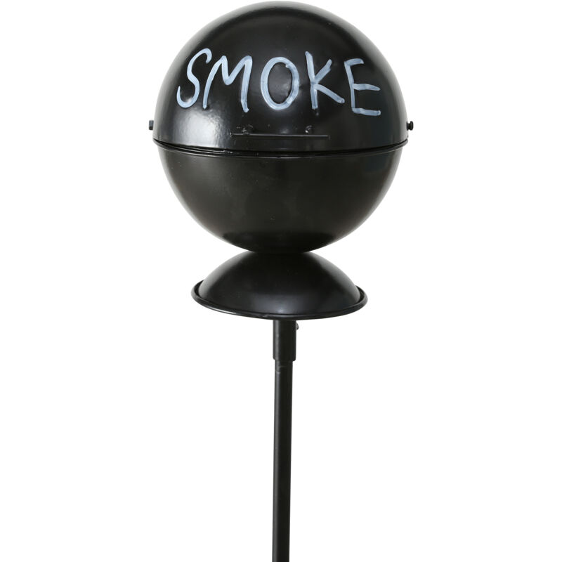 Boltze Sturmaschenbecher Aschenbecher Schwarz Weiß Eisen Aschensammler 3852200