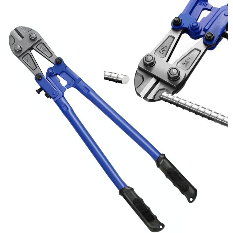 Bolzenschneider Stangenschere 600mm, Ultrixe Professionelle Kompakt Bolzenschneider mit gummierten, Extra gehärtete Schnittkanten, für Mechaniker,