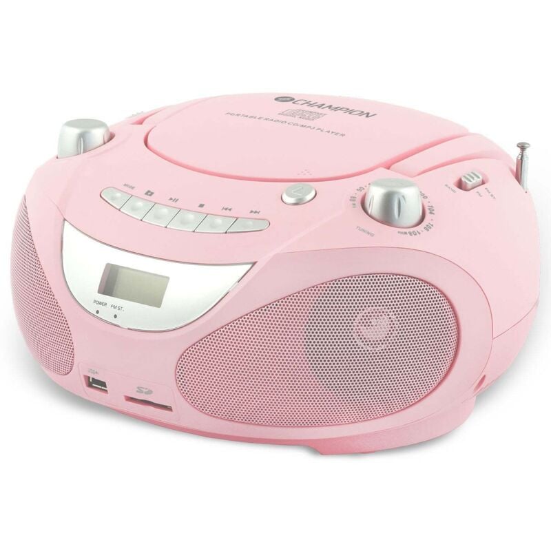 Boombox cdradiomp3usb pink