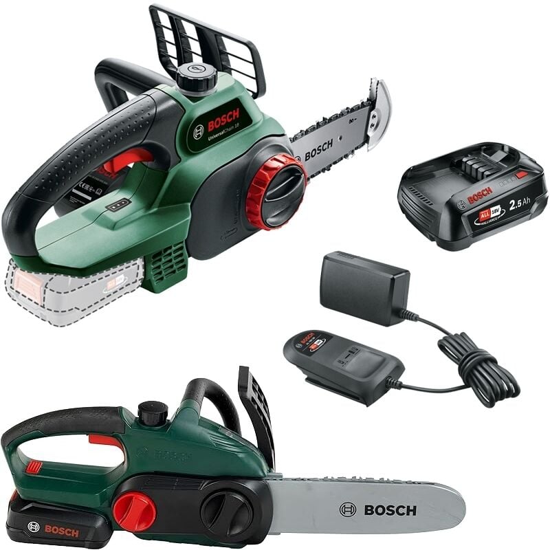 Bosch Akku-Kettensäge UniversalChain 18, Spielzeug Kettensäge Theo, Starter-Set