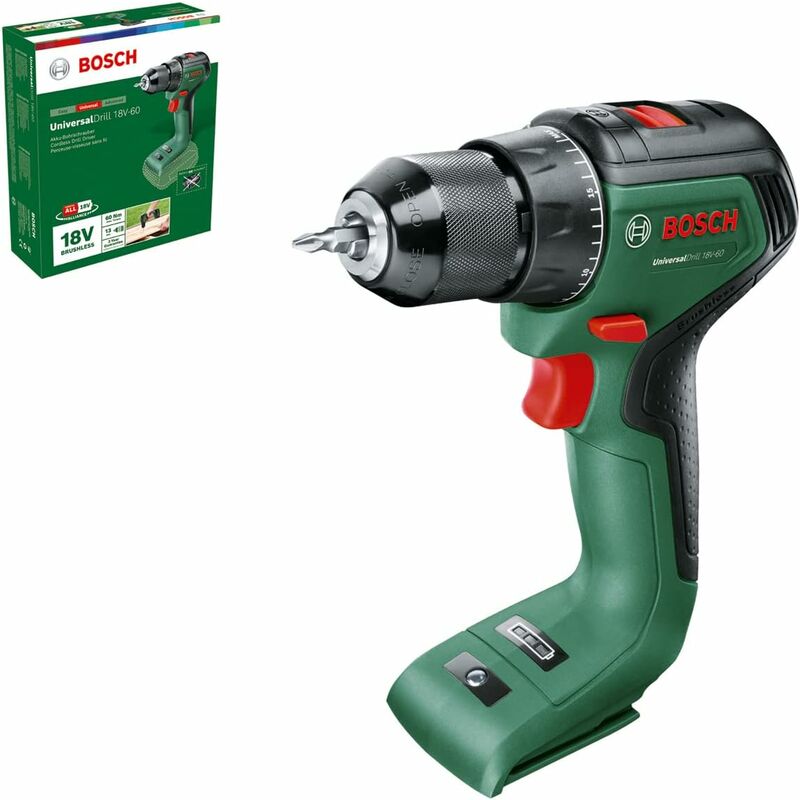 Akkuschrauber UniversalDrill 18V-60 (ohne Akku, 18 Volt System) - Bosch