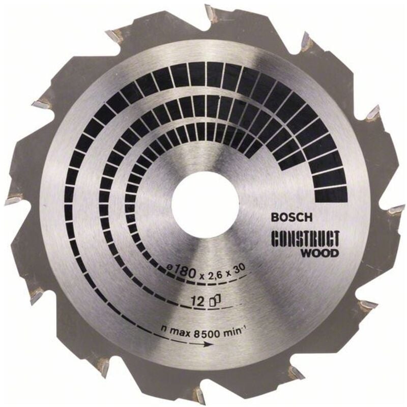 Hm Sägeblatt Construct Wood 180x2,6x30/20mm Z=12 - Bosch