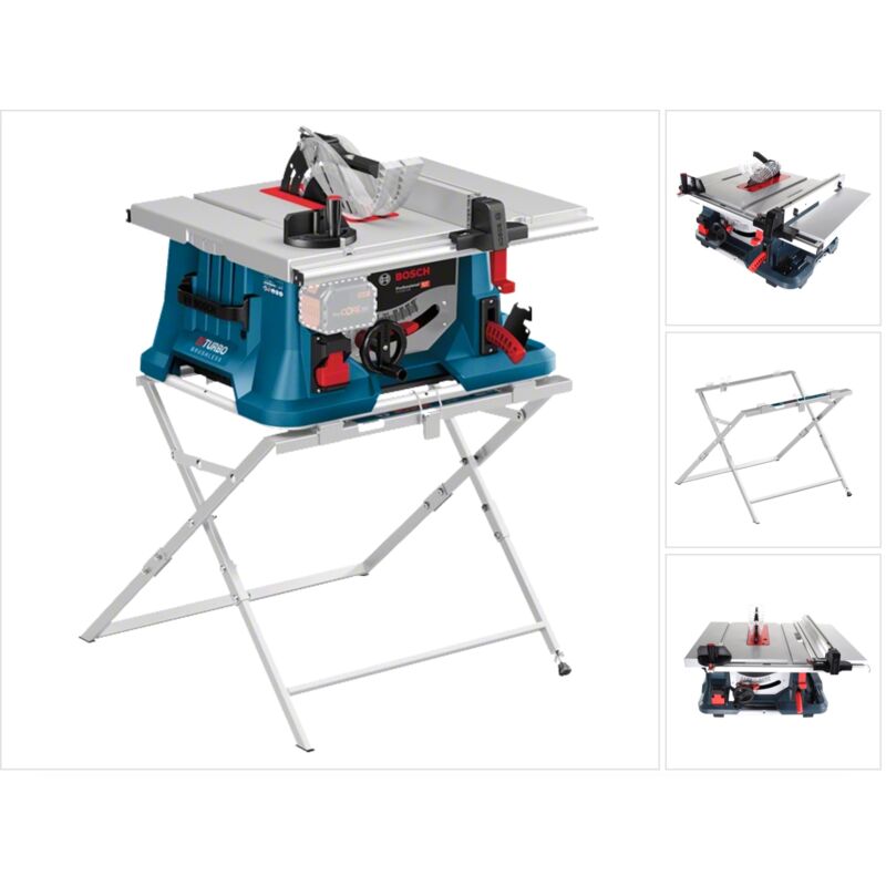 Bosch GTS 18V-216 Professional Akku Tischkreissäge 18 V 216 mm Biturbo ( 0601B44000 ) + Bosch GTA 560 Professional Untergestell ( 0601B22700 )