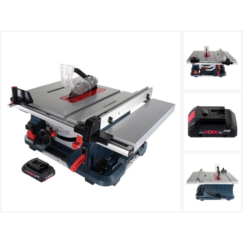 Bosch GTS 18V-216 Professional Akku Tischkreissäge 18 V 216 mm Biturbo Brushless + 1x ProCORE Akku 4,0 Ah - ohne Ladegerät