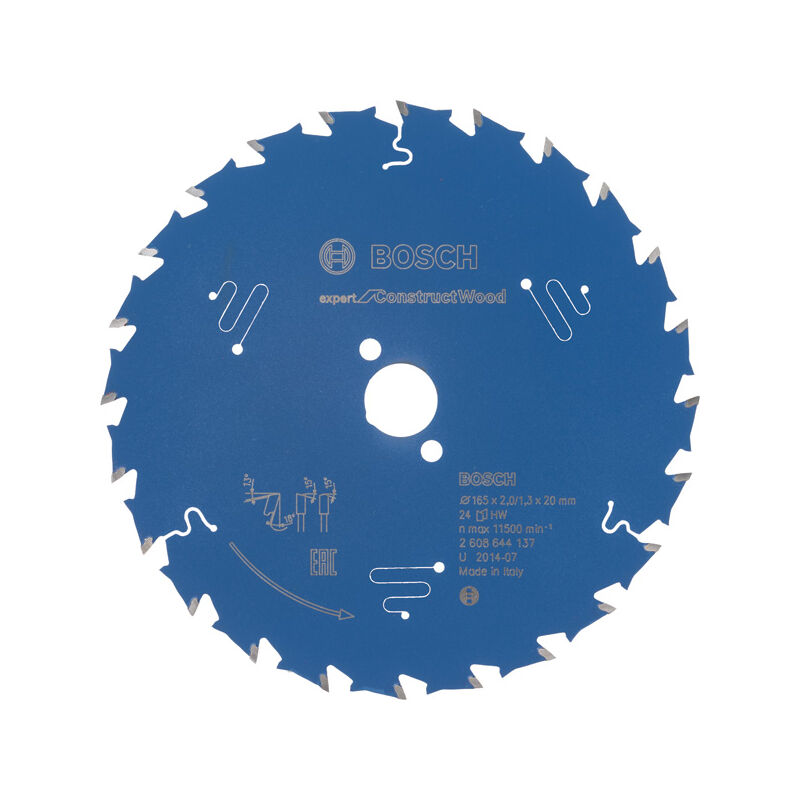 Kreissägeblatt Expert for Construct Wood, 165 x 20 x 2,0 mm, 24 - Bosch