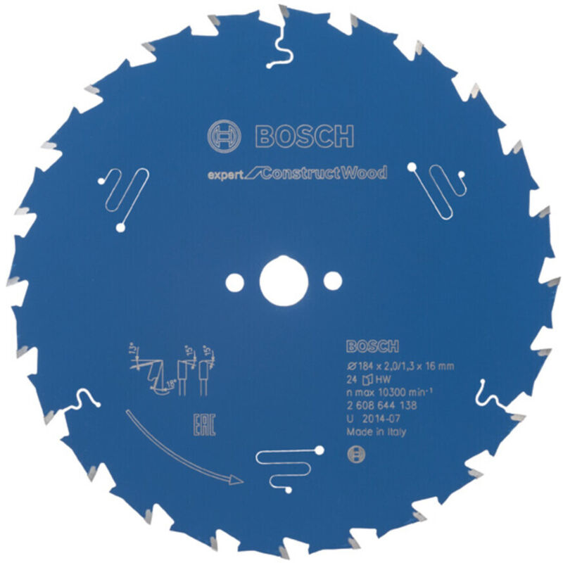 Kreissägeblatt Expert for Construct Wood 184 x 16 x 2,0 mm 24 - Bosch