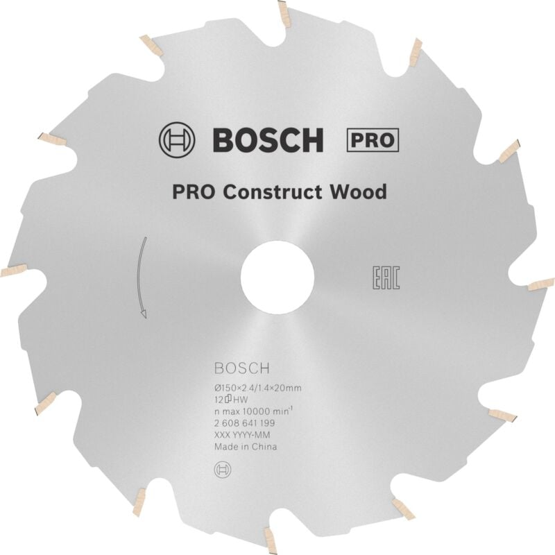 Pro Construct Wood Kreissägeblatt, 150 x 2,4 x 20 mm - Bosch