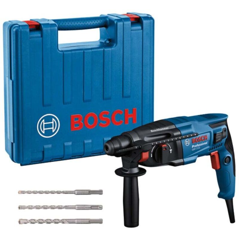 Bosch Bohrhammer gbh 2-21 mit 3 Bohrer im Handwerkerkoffer