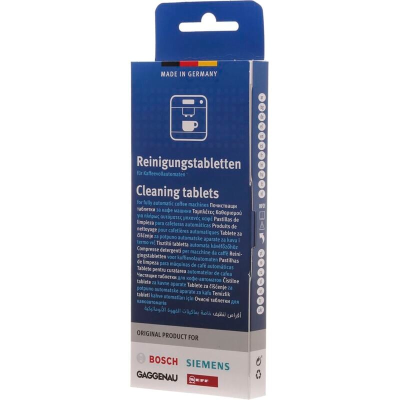 Bosch - bhs Reinigungstabletten Kaffeevollautomaten - Reinigungstabletten für Siemens Gaggenau und Neff Kaffeemaschinen, 10 Stück