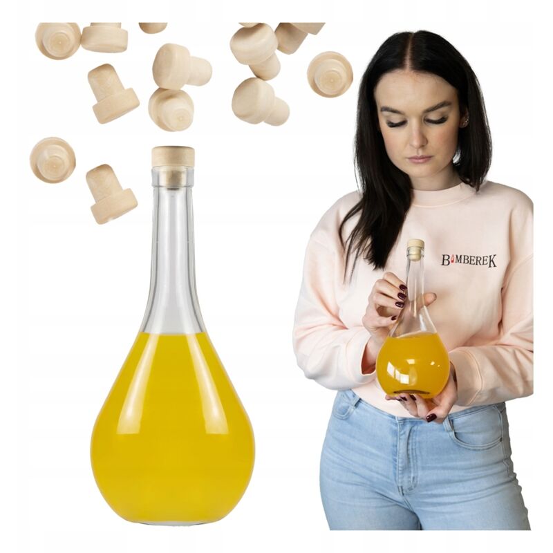 Bottle TEAR 500ml Glasflaschen für Liköre, Alkohol, Wein, Schnaps 0,5l