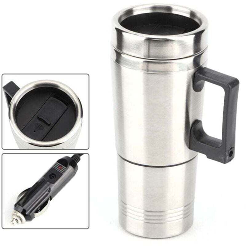 ZVD - Bouilloire électrique pour voiture, tasse chauffante pour café et thé, 12 v, 350 ml + 150 ml –