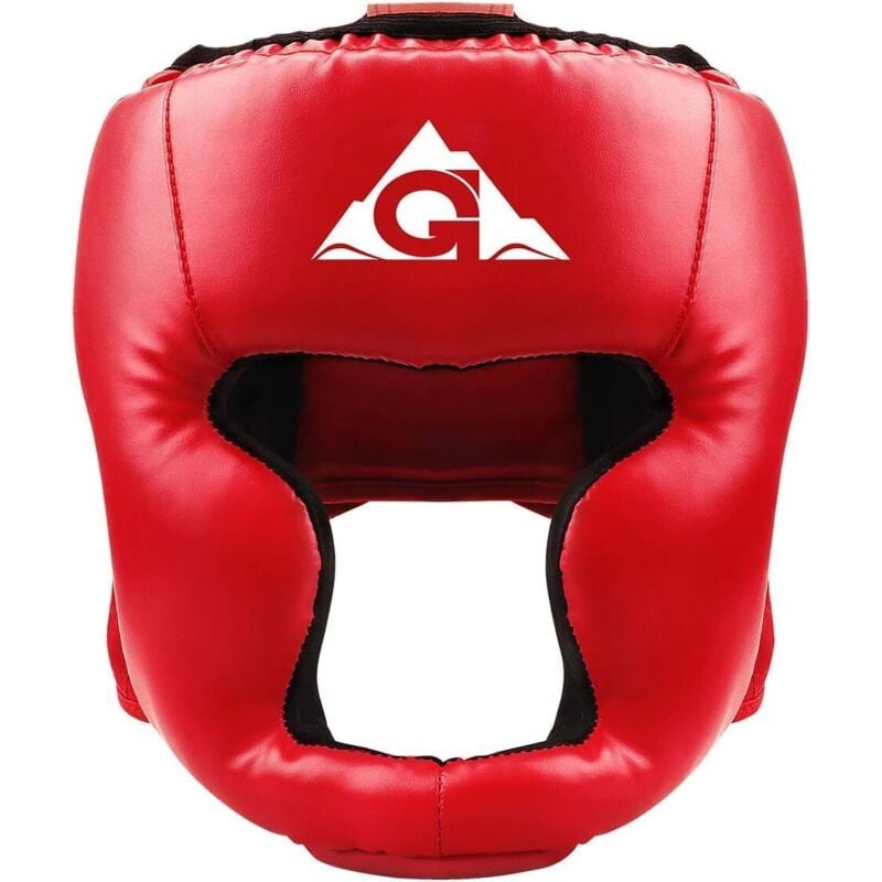 Box-Kopfbedeckung für Kinder, PU-Leder, MMA Helm für Traning, Kickboxen, MMA Muay Thai, Sparring, Kampfsport, Karate, Taekwondo Rot
