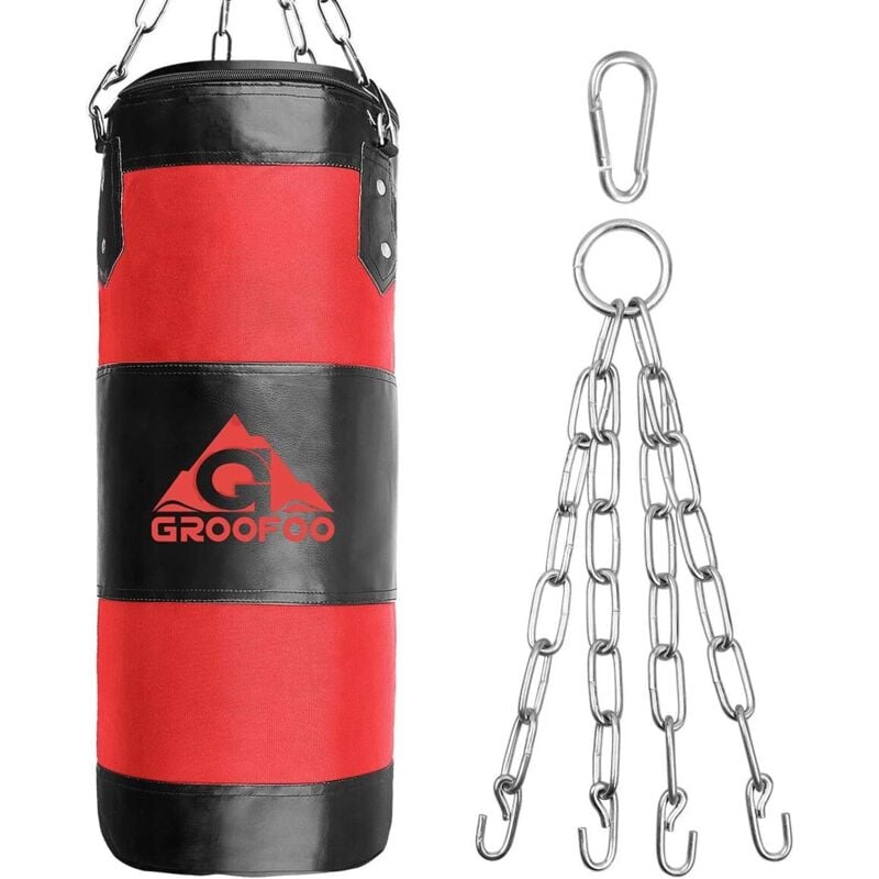 Boxsack Kinder Hochleistungs 100x33 Oxford Boxsack für Kinder, Jugendliche und Erwachsene, UNGEFÜLLTE Tasche mit Mount Chain Heavy Duty Pouching Bag