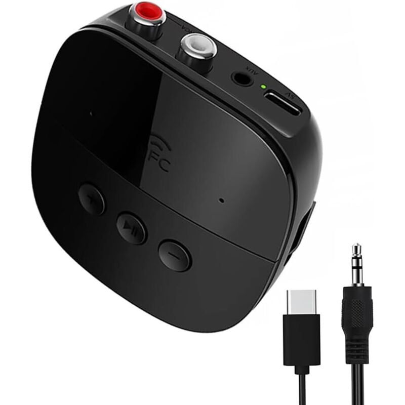 BR06 Pro Bluetooth 5.2 Empfänger, Bluetooth-Adapter für HiFi-Systeme, Bluetooth-Audioempfänger mit 3,5-mm-Klinkenanschluss und Cinch-Anschluss für