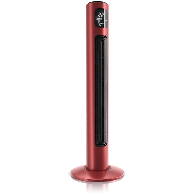Brandson - Turmventilator, 60 Grad oszillierend, Standventilator inkl. Fernbedienung, mobiler Lüfter, Säulenventilator, 96 cm