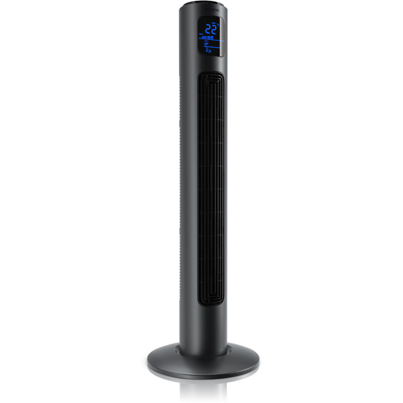 Brandson Turmventilator mit Fernbedienung 96 cm, Säulenventilator leise, Standventilator mit Oszilation 60°, 3 Geschwindigkeiten 4 Lüftungsmodi Timer