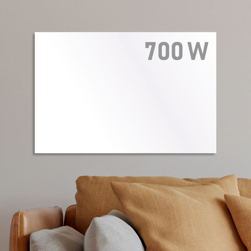Infrarotheizung mit Thermostat 700 Watt Made in Europe Inkl. Wandhalterung hoher Wirkungsgrad Flexibler Einsatz Ultraflache Bauweise ip-th 700 - Brast