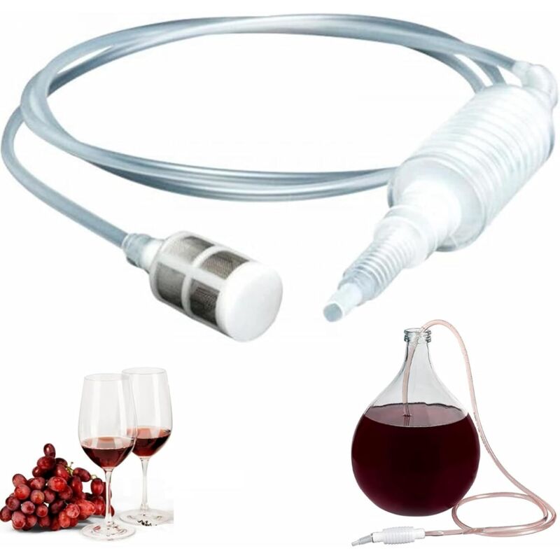 Brauhiphon, Filterschlauch-Siphon, Silikon-Wein- und Biersiphon, Filtersiphonschlauch, für die Wein- und Bierherstellung, wiederverwendbarer