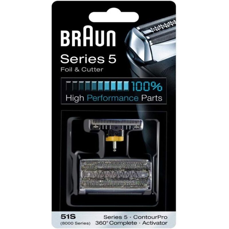 Braun 51S Series 5 (Scherfolie und Klinge) Ersatzklinge für Elektrorasierer, silber
