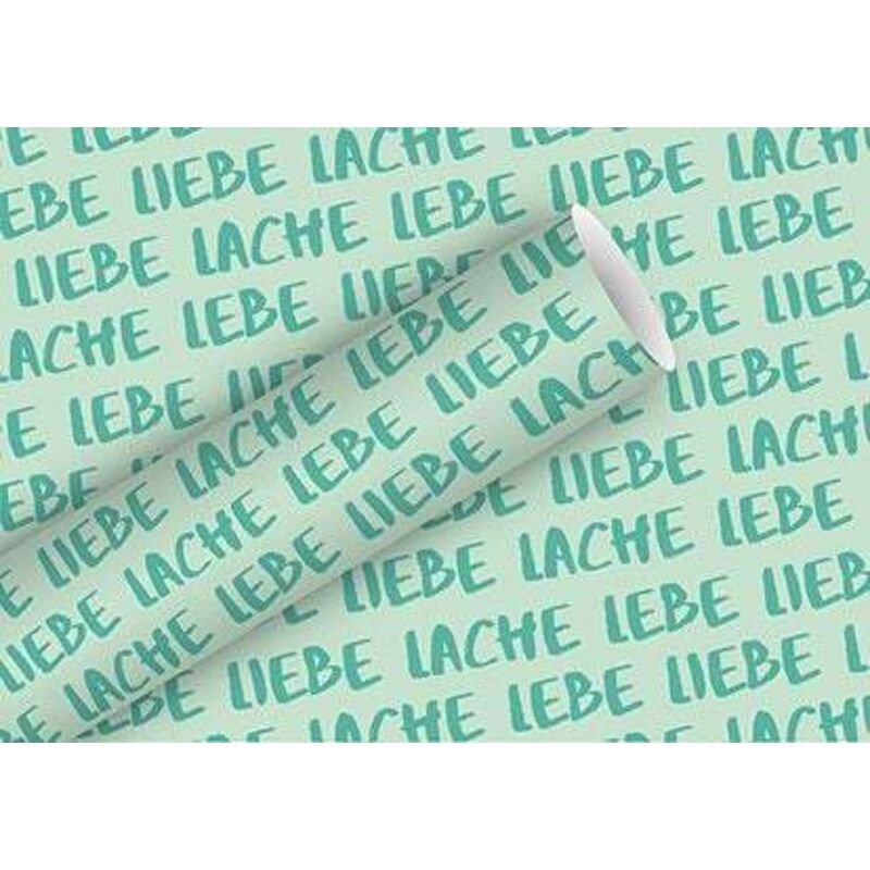 Braun&company - Geschenkpapier Lebe, Liebe 2 m x 70 cm Geschenkpapier