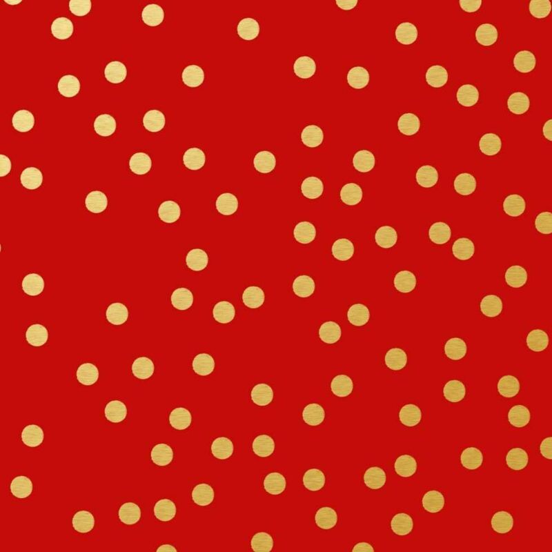 Braun&company - Servietten Motiv Avantgarde Golden Dots rot 33 x 33 cm - 20er Pack Weihnachtsdeko