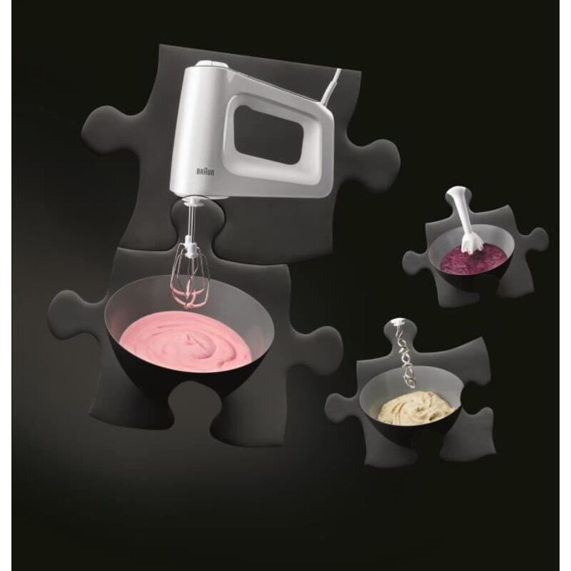 Domestic Home hm 3105 MultiMIx 3 Weiss Handmixer - Braun