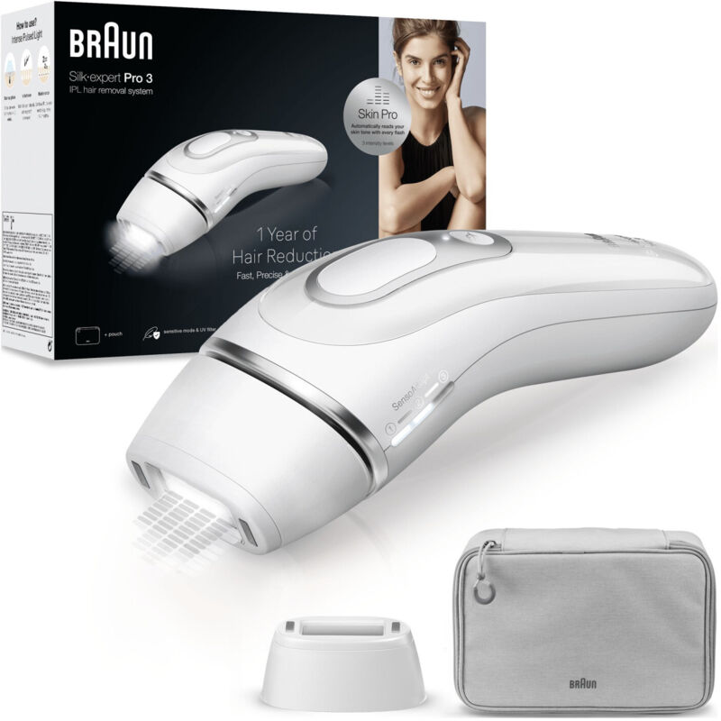 Braun Silk-expert Pro Silk expert Pro 3 PL3020 Lichtimpulstechnologie (IPL) Silber, Weiß