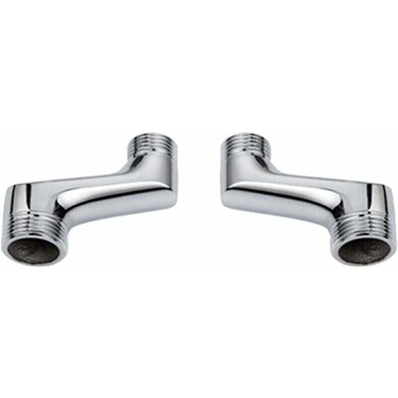 Brausebogen-Armatur, Messing-Winkel-Reduzierstück, verstellbarer Schwenkarm, Wand-Winkel-Armatur, versetzte Armatur 1/2 3/4, Chrom A, TRIMEC