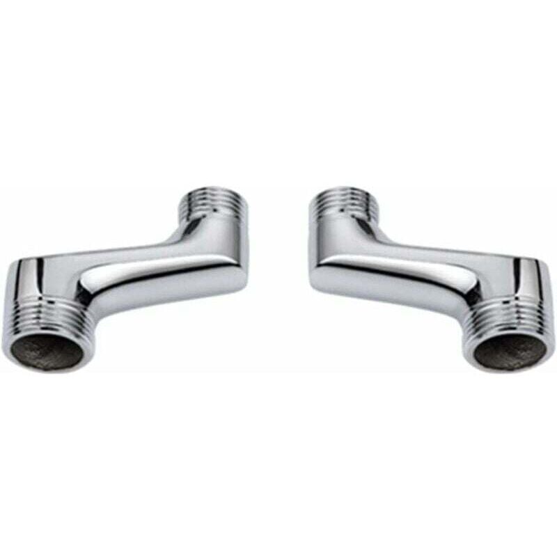 Debuns - Brausebogen-Armatur, Messing-Winkel-Reduzierverschraubung, verstellbarer Schwenkarm, Wand-Winkelverschraubung, versetzte Armatur 1/2 3/4,