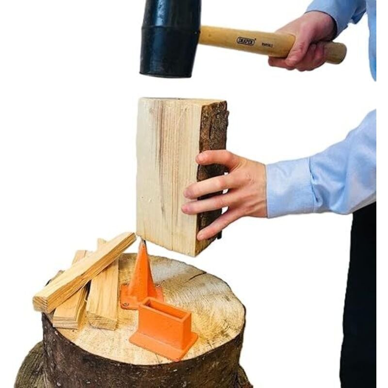 Brennholz Anzündholz Holzspalter Axt Beil Spaltmesser Holzschneiden Holzspalter Holz Klassisch Orange