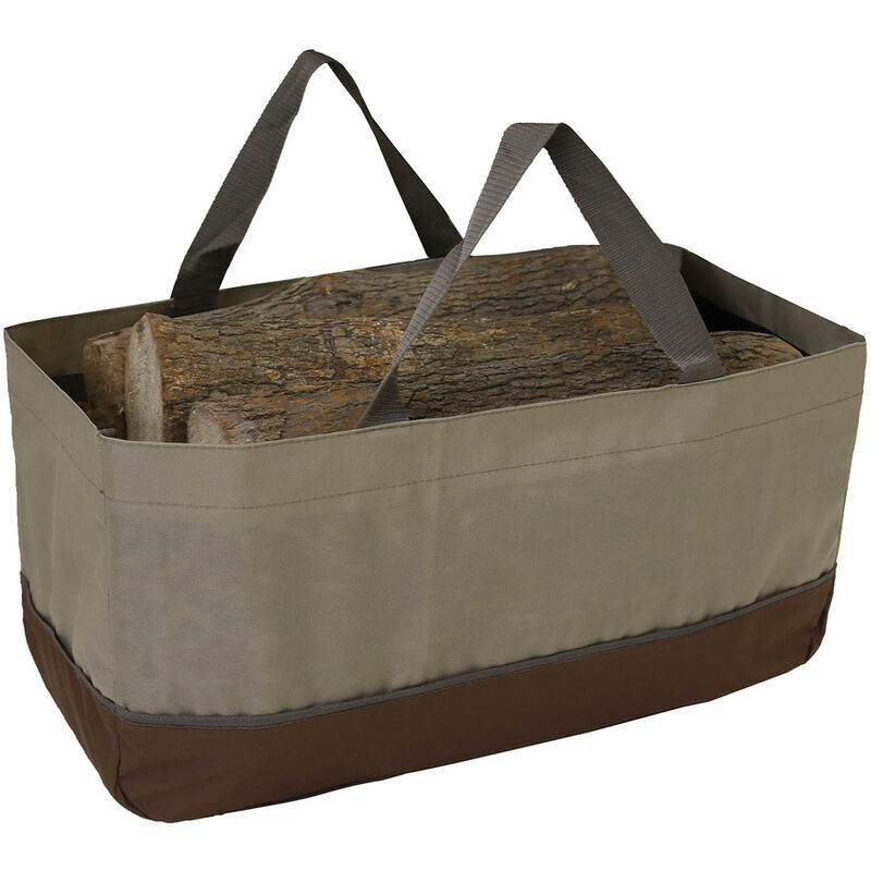 Brennholz-Holzträger, große Brennholztasche, gewachstes Canvas, Holzträgertasche, hohe Kapazität