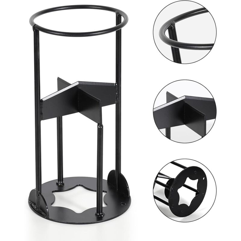 Brennholzbefeuerter Spalter, manueller Holzspalter, geteilter Gusseisenkeil, Brennholz befeuert, Schwarz (27 cm 14,5 cm)