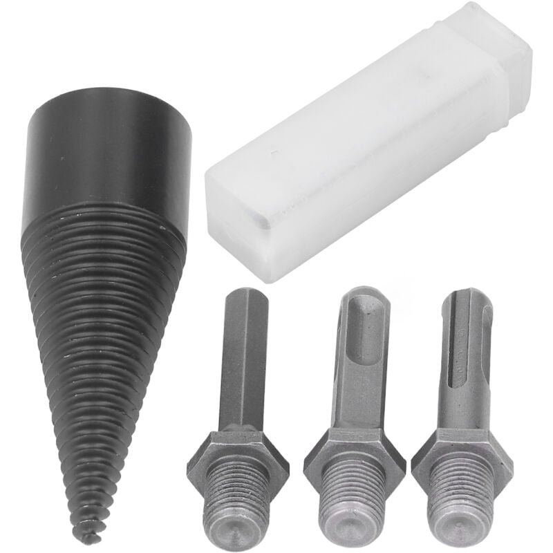 Brennholzspalter, Spaltkegel aus Kohlenstoffstahl mit 3 abnehmbaren Stäben (42 mm Durchmesser). Brennholz