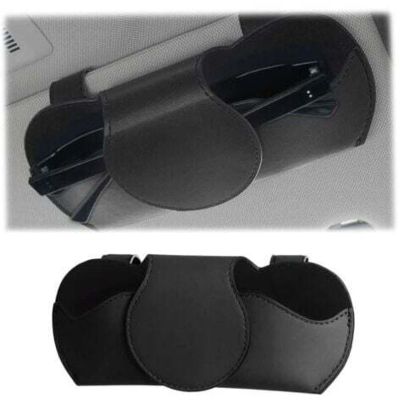 Brillenhalter für Auto-Sonnenblende, PU-Leder-Auto-Brillenetui, magnetischer Brillenhalter für Auto, universelles Auto-Innenzubehör, für Autos