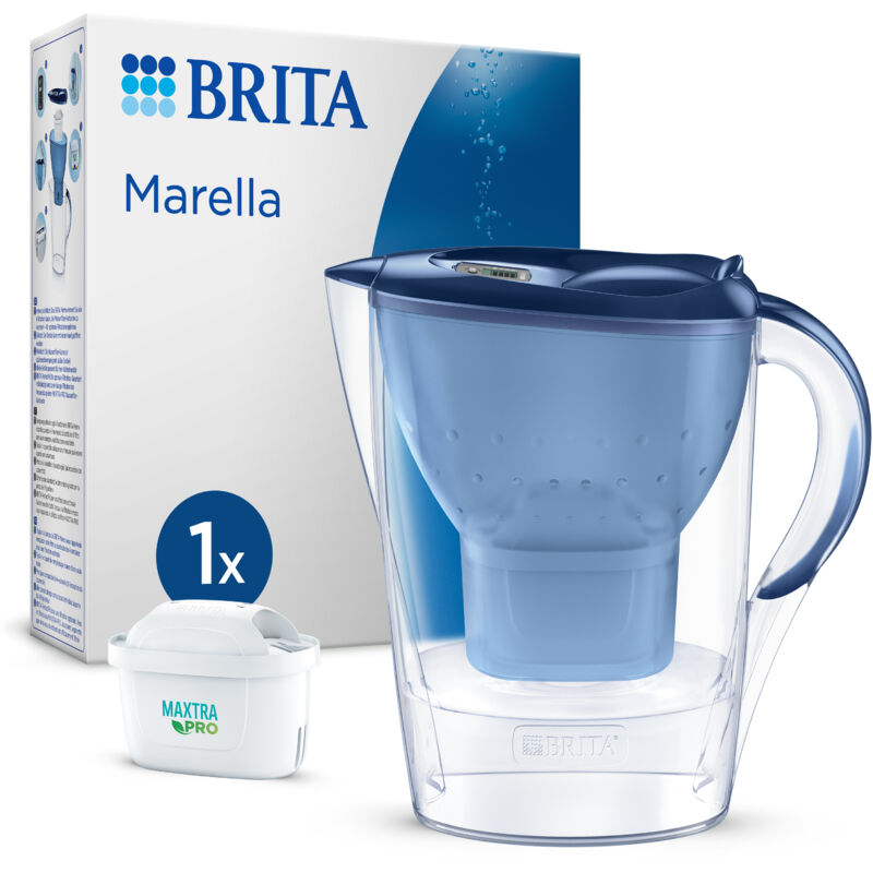 Brita - Wasserfilter-Kanne Marella blau 2,4 l Füllmenge Wasserfilter