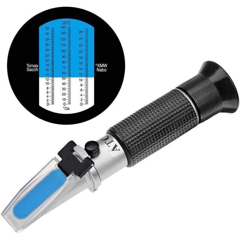 Brix-Refraktometer mit atc, tragbares Brix-Hydrometer 0-32 %, tragbarer Brix-Reader-Tester zur Messung des Zuckergehalts in Früchten,
