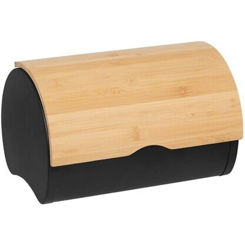 5five Simply Smart - Brotkasten blackbamboo aus metall und schwarzem bambus - 5five