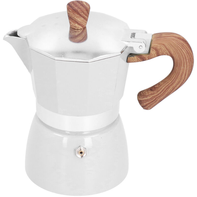 Brrnoo 150-ml-Espressomaschine, Kaffeemaschine aus Aluminium, achteckige Moka-Kaffeemaschine, Espresso-Perkolator für Zuhause, Büro und Küche
