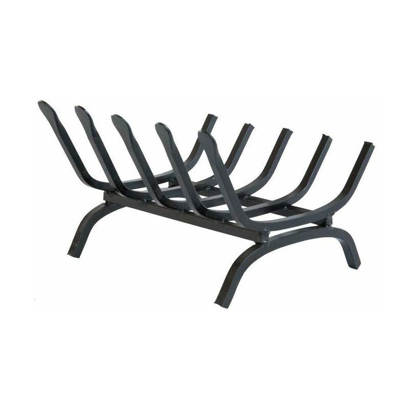 Bruciolegna für Kamin rechteckige Schmiedeeisengitter gegrilltem Eisen Brazier für Kamin - 7 barre 54x32xH15 cm