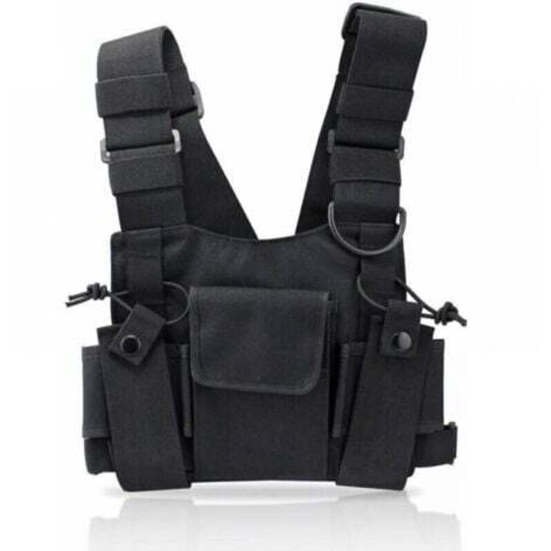 Brusttasche für Funkgeräte, Nylon-Rucksäcke, Holster-Taschen, Zwei-Wege-Funkgeräte-Tragetaschen mit verstellbarem Schultergurt für Polizei und