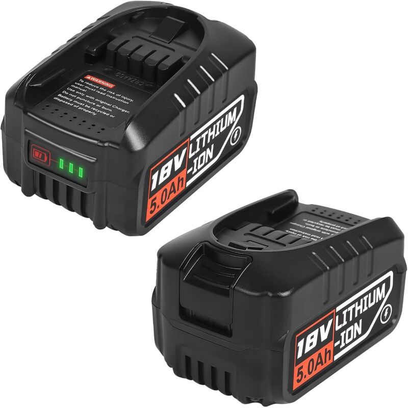 2 Stück 18V 5000mAh Hochkapazitäts-Ersatzakku für Bosch PBA/PSB/PSR - Kompatibel mit Bosch Haus- und Gartengeräten