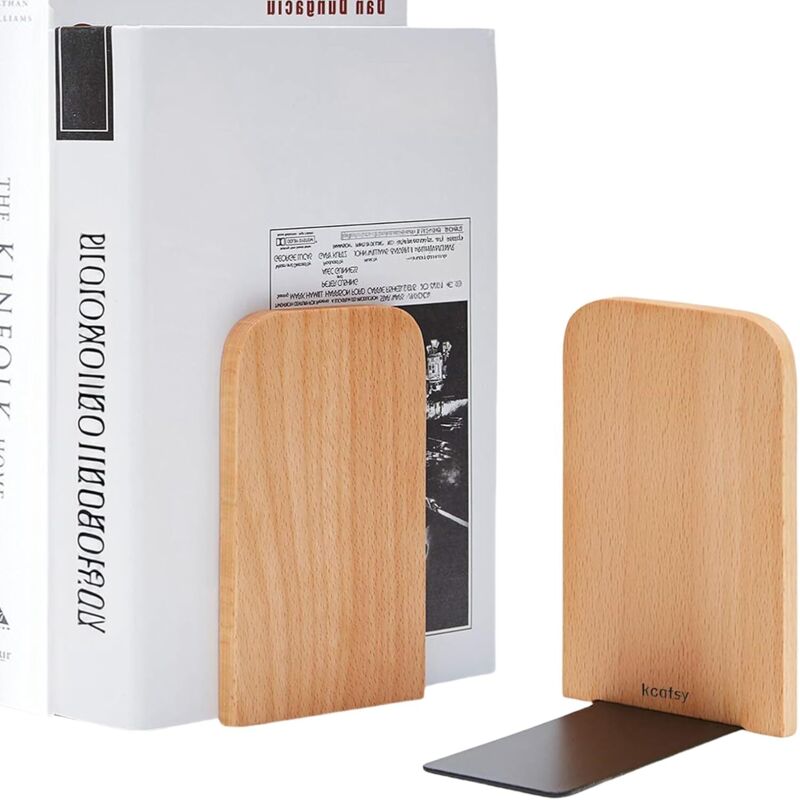 Buch-Gewächshaus aus Holz, 2-teilig, 17 x 12 x 10,5 cm – für Schule, Büro und Bibliothek – Buchstützen aus Buchenholz