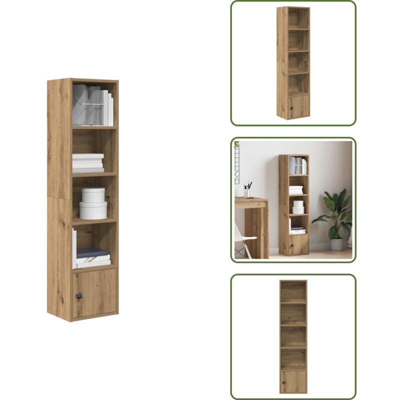 Vidaxl - Bücherregal Artisan-Eiche 31x24x127 cm Holzwerkstoff - Bücherregal - Bücherregale - Bücherschrank - Lagerschrank
