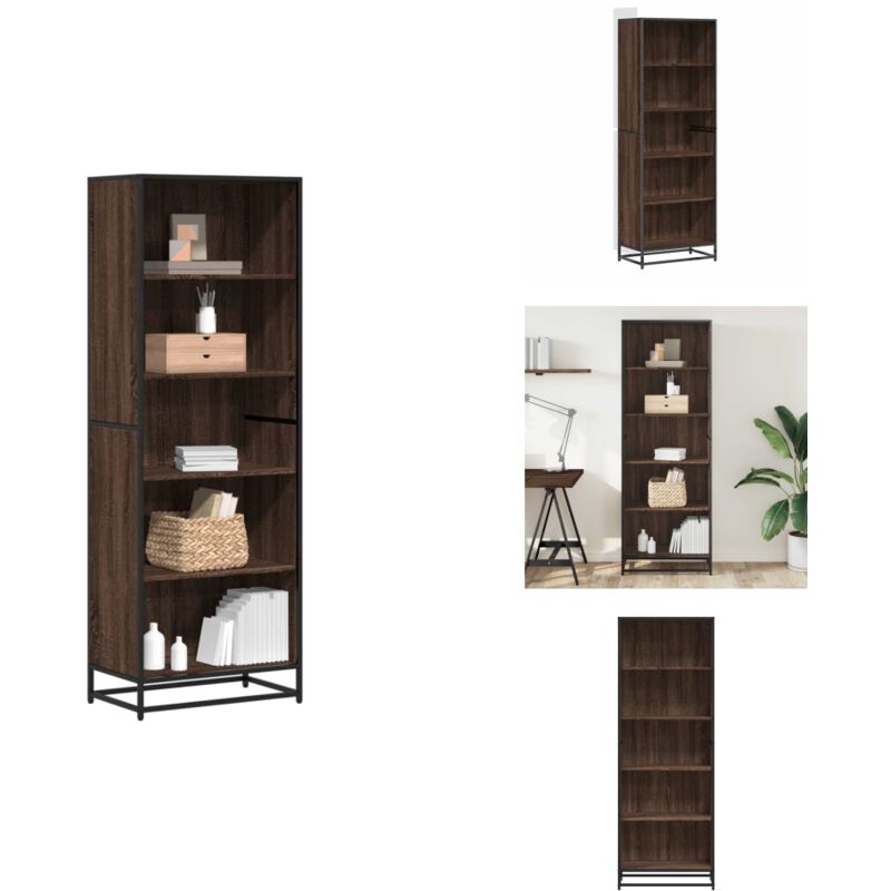 Vidaxl - Bücherregal Braun Eichen-Optik 60x35x170,5 cm Holzwerkstoff - Bücherregal - Bücherregale - Bücherschrank - Bücherschränke