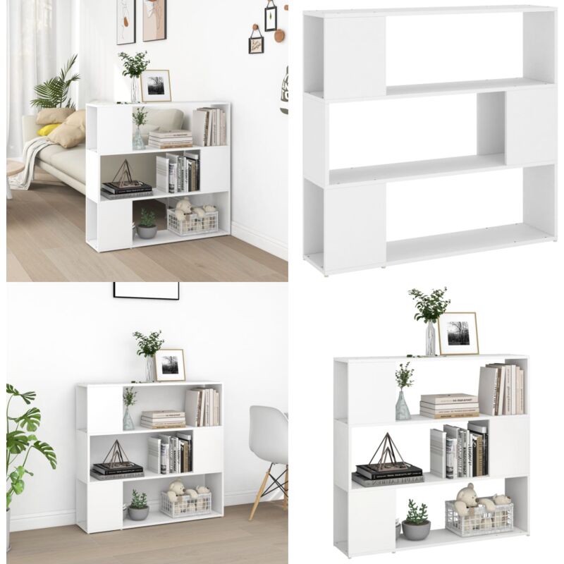 Vidaxl - Bücherregal Raumteiler Weiß 100x24x94 cm - Bücherregal - Raumteiler - Weißes Regal - Holzkasten - Regal Aus Holzwerkstoff - Home & Living