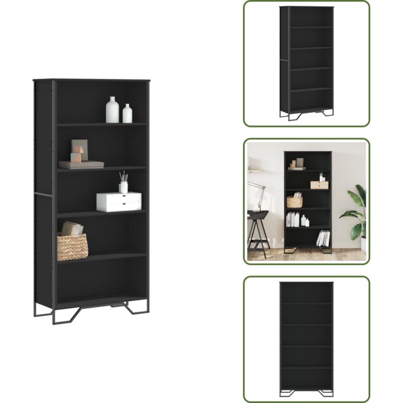 Vidaxl - Bücherregal Schwarz 80x31x169 cm Holzwerkstoff - Bücherregal - Bücherregale - Bücherschrank - Lagerregal