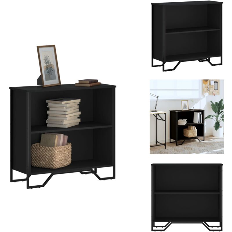 Bücherregal Schwarz 80x31x74,5 cm Holzwerkstoff - Bücherregal - Bücherregale - Bücheraufbewahrung - Lagerschrank