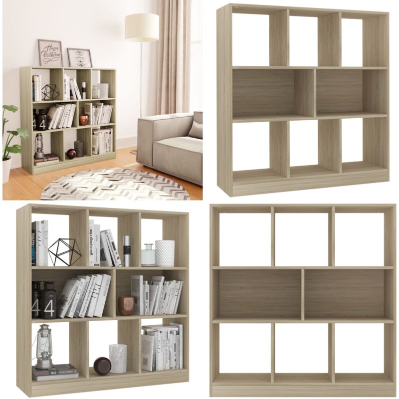 Vidaxl - Bücherregal Sonoma-Eiche 97,5x29,5x100 cm Holzwerkstoff - Bücherregal - Eiche - Holzkasten - Wohnraumgestaltung - Aufbewahrungslösung - Home