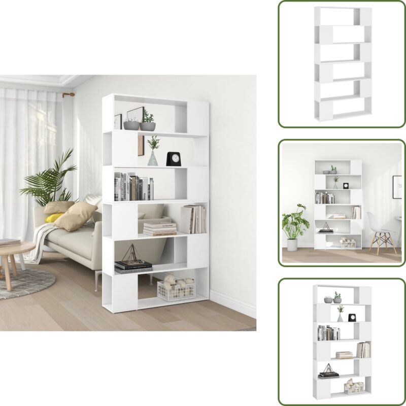 Vidaxl - Bücherregal Raumteiler Weiß 100x24x188 cm - BucheRegal - Raumteiler - Bücherständer - Weißes Möbelstück - Holzmöbel