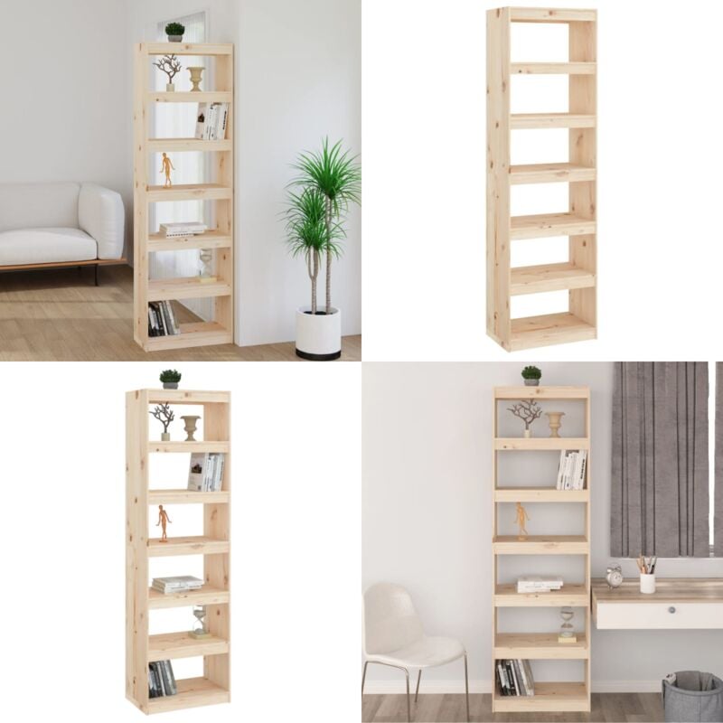 Vidaxl - Bücherregal/Raumteiler 60x30x199,5 cm Massivholz Kiefer - Bücherregal - Holzregal - Raumteiler - Kiefernholz - Massives Holz - Home & Living